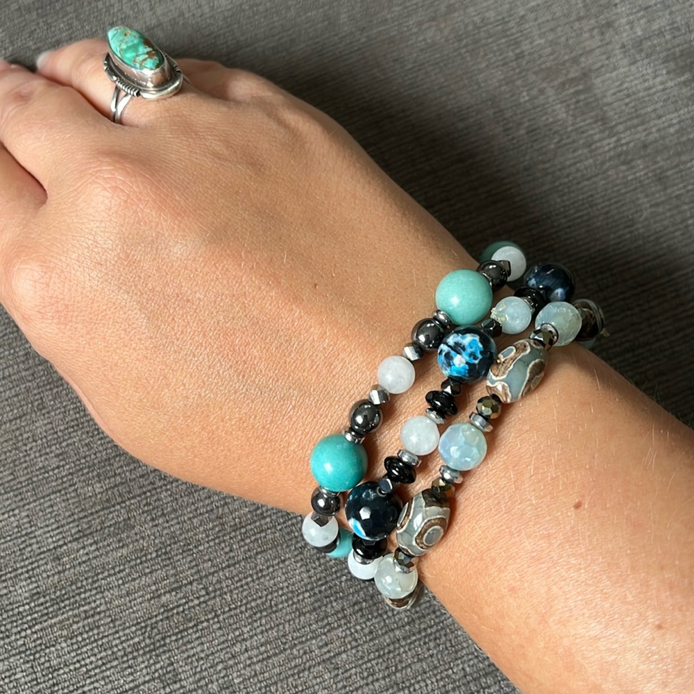Stone Bracelet trio